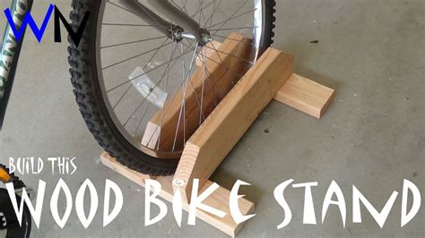 How To Build A Wood Bike Stand Youtube Wood Bike Bike Floor Stand