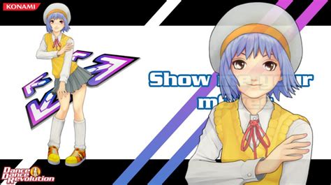 Toshiba Emi Dance Dance Revolution Tagme Blue Hair Blue Theme Dancing Hat Purple Hair