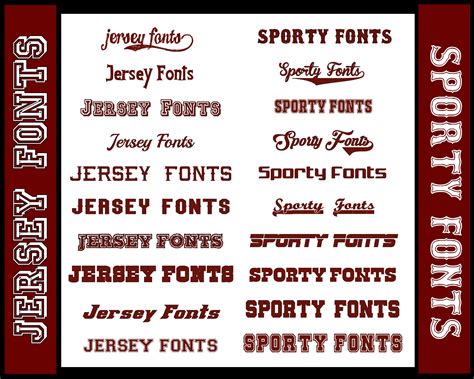 Jersey And Sports Font Pack 20 Different Fonts With 35 Etsy
