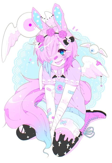 48 Best Pastel Goth Art Images On Pinterest Anime Girls Drawings And