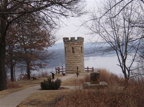 Bellevue State Park Iowa, Tributary entering the Mississippi at