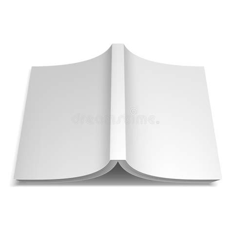 Realistic Vector Mock Up Of An Open Booklet Magazine Brochure