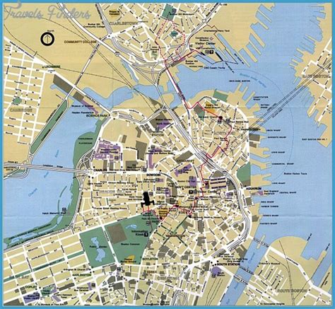 Boston Metro Map Travelsfinderscom