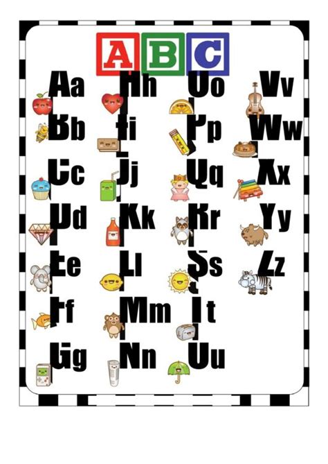 Classroom Alphabet Chart Template Printable Hundreds Of Free Printable