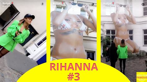 rihanna visits her giant headless sculpture in berlin snapchat august 17 2016 youtube