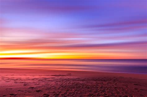 2560x1700 Purple Sky Beach Sunset Sand Footprints Chromebook Pixel Hd
