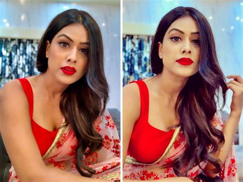 Naagin 4 Star Nia Sharma S Red Hot Saree Look Will Set Your Screen Ablaze