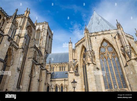 York Minster Gothic Cathedral Yorkyorkshire England Stock Photo Alamy