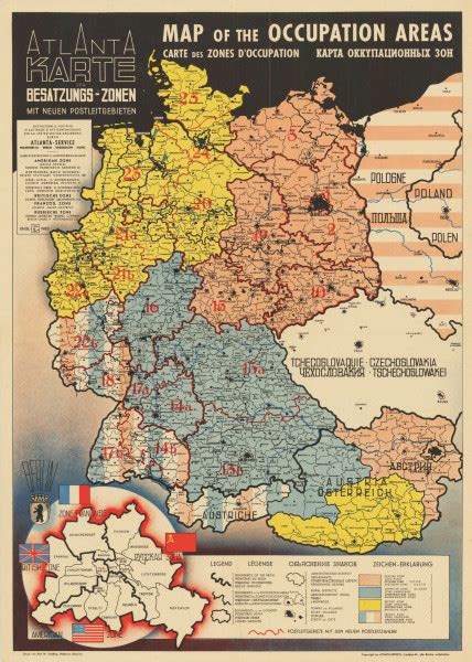 32267 Occupation Map Of Germany World War Ii Atlanta Karte Der