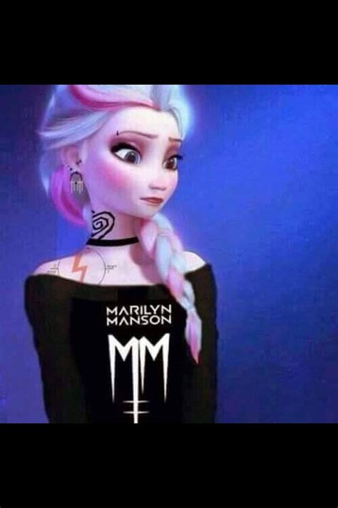 I Always Knew Elsa Was A Manson Fan ♥ Marilyn Manson Art Marilyn Manson Punk Disney