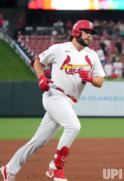 Photo St Louis Cardinals Alec Burleson Hits Three Run Home Run
