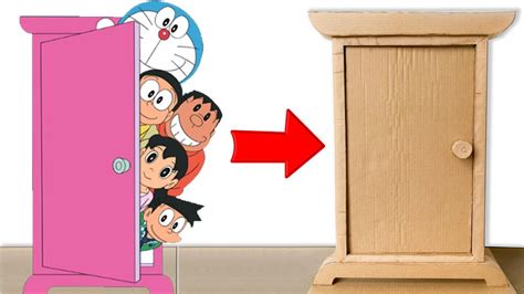 How To Make Anywhere Door Of Doraemon From Cardboard Youtube