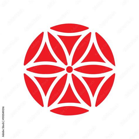 Vector Symbol Variant Of The Flower Of Aphrodite Geometric Rose The