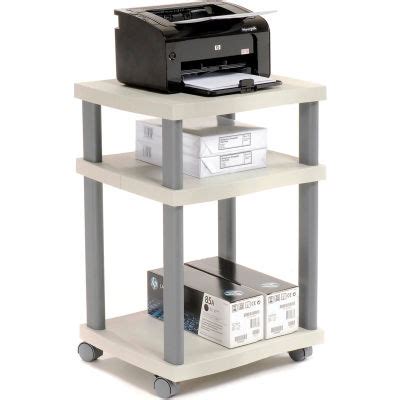 The wave desk side printer stand is a versatile machine cart that rolls on 4 sturdy casters (two locking). Computer Furniture | Printer Stands | Safco® Products ...