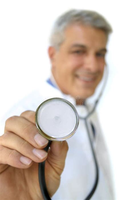 Doctor With Stethoscope Stock Photo Image Of Illness Checkup 267430