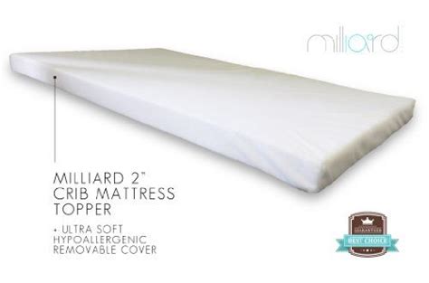 3.2 milliard 2 portable crib mattress topper: Milliard 2-Inch Ventilated Memory Foam Crib/Toddler Bed ...