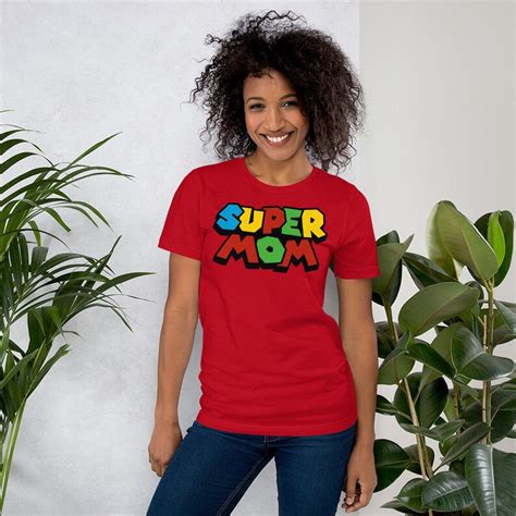 Super Cute Mom Shirt Super Mom Shirt Mothers Day Shirt Game Etsy
