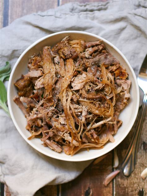 Using a pastry brush, spread the mixture all over the pork shoulder. Oven Roasted Pork Shoulder - Erica Julson