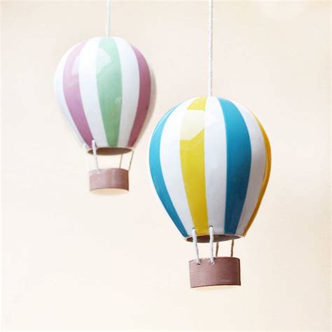 Thin Stripe Ceramic Hot Air Balloon By Kate Charlton Ceramics