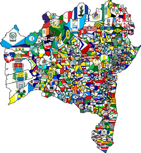 Flag Map Of The Municipalities Of Bahia Brazil Wich I Had To Take An
