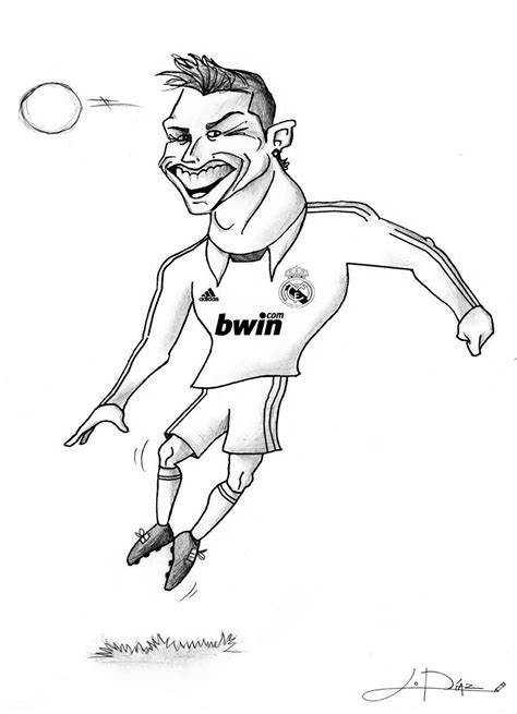 Click the cristiano ronaldo coloring pages to view printable version or color it online compatible with ipad and android tablets. Christiano Ronaldo - Free Coloring Pages