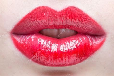 Lábios Sexy Detalhe vermelho da composição do bordo da beleza fotos imagens de kopitin