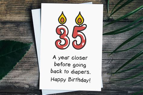 35th Birthday Card Funny 35th Birthday T For Her Him 35th Etsy Uk
