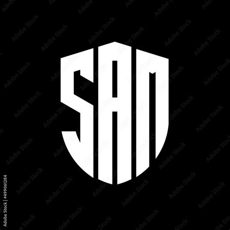 Sam Letter Logo Design Sam Modern Letter Logo With Black Background Sam Creative Letter Logo