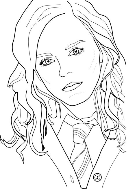 Find thousands of coloring pages in the coloring library. Hermione Granger coloring page