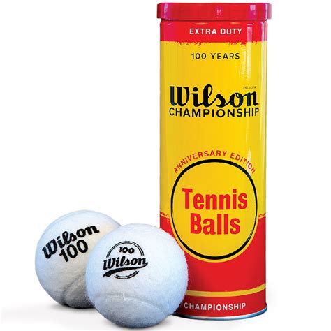 Wilson Championship Extra Duty 100 Year Edition Tennis Ball Can White