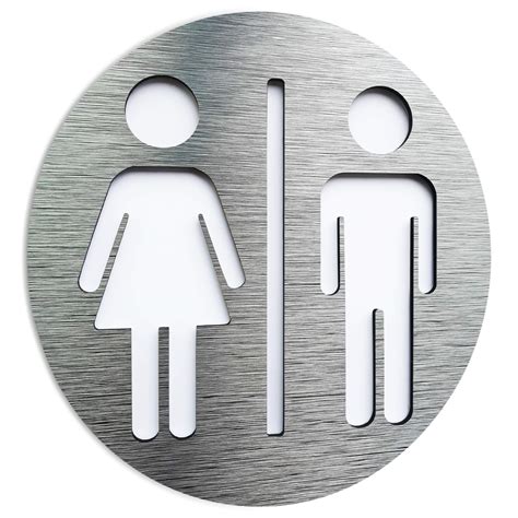 Buy Bathroom Unisex Wc Door Sign Restroom Wall Door Symbol All