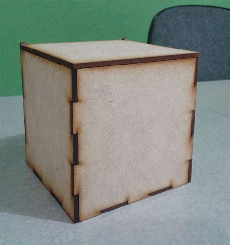 Caja De Mdf 10 X 10 X 10 Con Tapa. Recuerdito Madera Country - $ 20.00