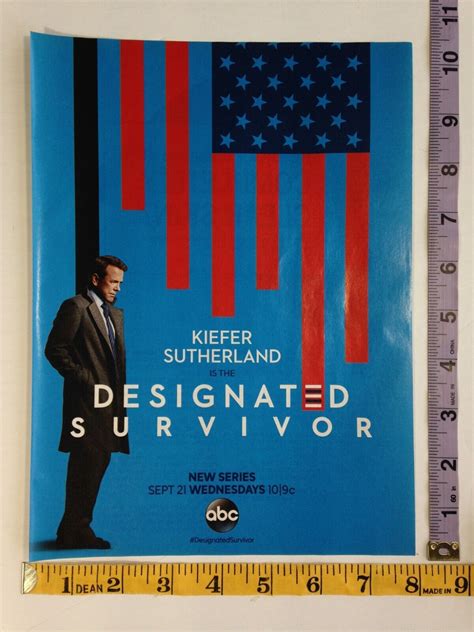 print ad kiefer sutherland photo designated survivor tv show flag graphic survivor tv show