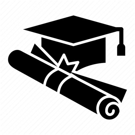 Certification College Degree Diploma Graduate Graduation Cap Icon