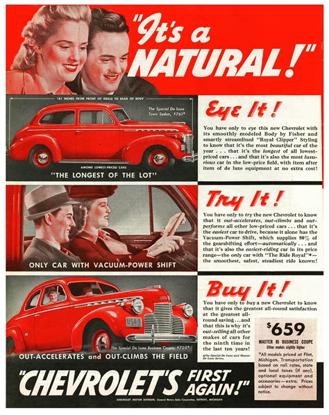 transpress nz: 1940 Chevrolet advert