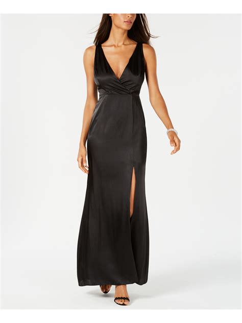 Adrianna Papell - ADRIANNA PAPELL Womens Black Slit Gown ...