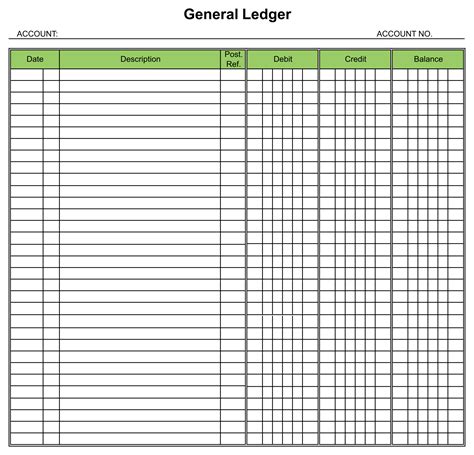 Free Printable Ledger Balance Sheet Printable Blank World