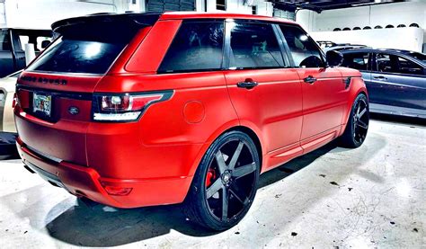 Range Rover Sport Wrapped In Red Black Wheels Perfect