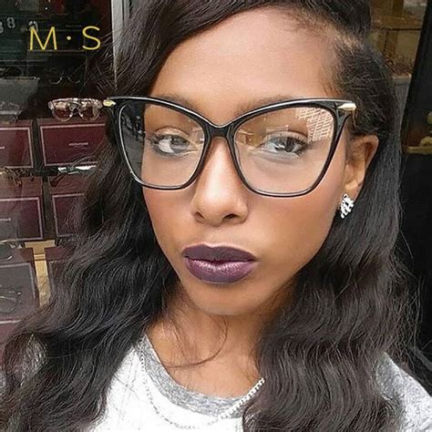 2017 Cat Eye Eye Glasses Frames For Women Brand Designer Eyeglasses M
