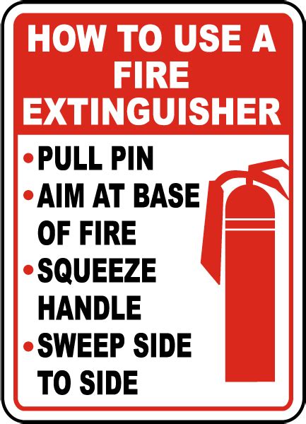 How To Use Fire Extinguisher Label B1873 By
