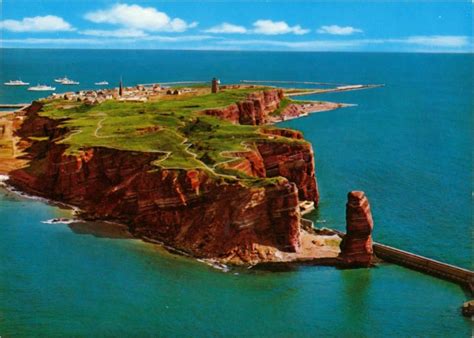 Book cheap flights to helgoland: Ak Helgoland in Schleswig Holstein, Fliegeraufnahme von Oberland und Unterland Nr. 2061145 ...