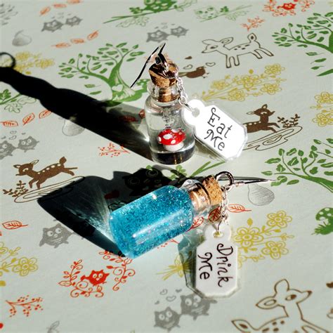 Alice in Wonderland Eat Me and Drink Me Earrings on Storenvy