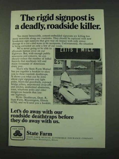 1973 State Farm Insurance Ad - The Rigid Signpost | eBay