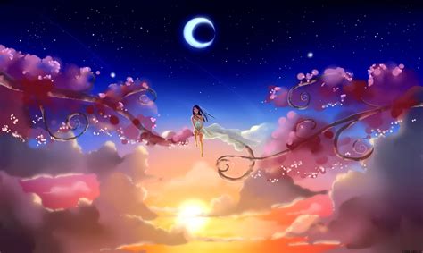 Download Anime Dream World Galaxy Cute Wallpaper For Laptop