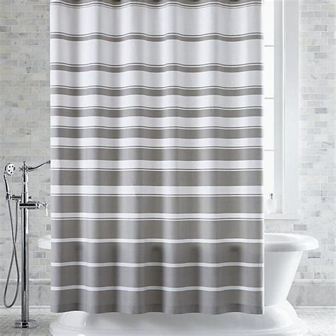 Hampton Stripe Grey Shower Curtain Gray Shower Curtains Modern