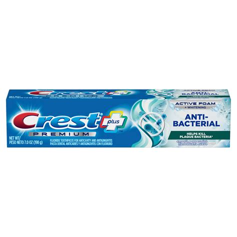 Crest Premium Plus Anti Bacterial Toothpaste Smooth Peppermint Flavor