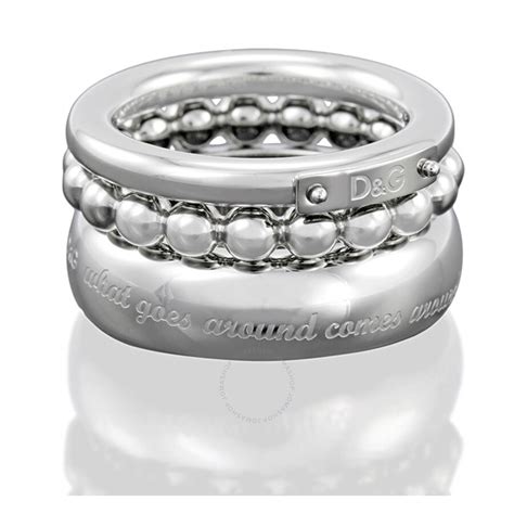 Dolce And Gabbana Womens Triplet Ring Dj0660 Dolce And Gabbana Ladies
