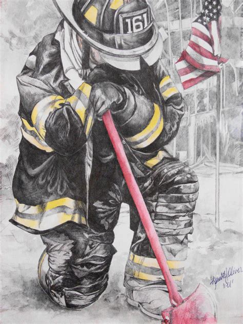 Mixed Media Remembrance Of 9 11 9 X 12 Pen And Ink With Watercolor