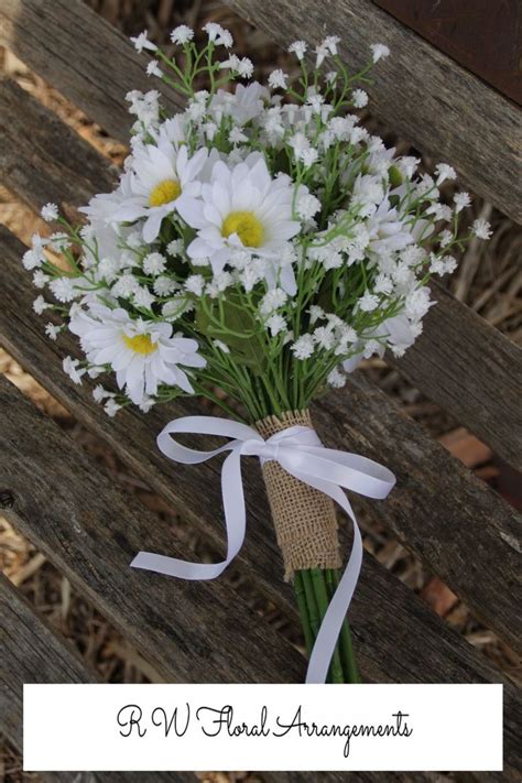 Daisy S And Baby S Breath Wild Flower Artificial Bouquet Artificial
