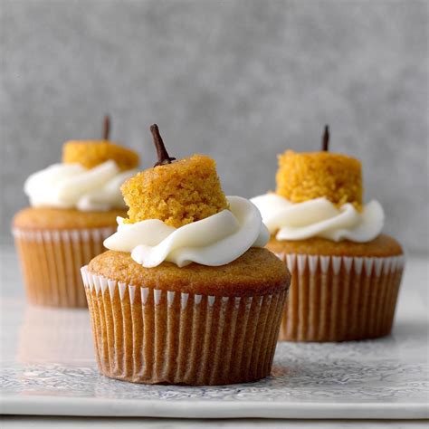 Cream Filled Pumpkin Cupcakes Recipe How To Make It Taste Of Home